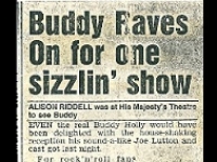 Newspaper article on Buddy the Musical
